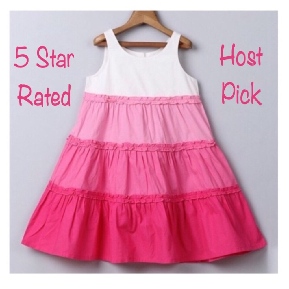 RELISTED  Pink Girls Tiered Sun Dress 12m-8y - Picture 8 of 8